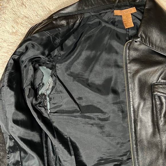 Arden B Black Leather Jacket Sz M - Picture 7 of 13